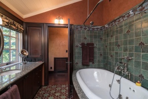 Arts and Crafts Moorish tile bathroom