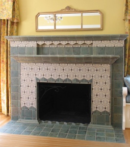 Arts and Crafts Tile Fireplace