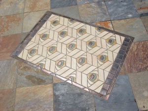 Peacock Pattern Ceramic Tile