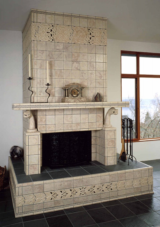 Celtic Tile Fireplace
